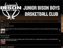 Tablet Screenshot of juniorbisonboys.ca